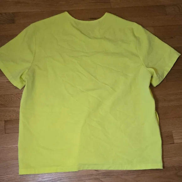 Men's Figs Yellow Short Sleeve Scrub Top Crew Neck - Picture 4 of 4